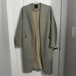 Dynamite Gray and Tan Open Front Coat